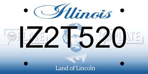 IZ2T520 Illinois License Plate