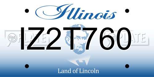 IZ2T760 Illinois License Plate