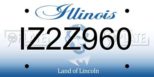 IZ2Z960 Illinois License Plate