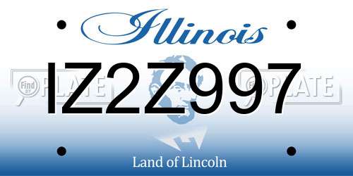 IZ2Z997 Illinois License Plate