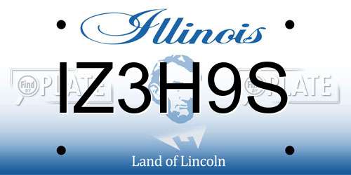 IZ3H9S Illinois License Plate