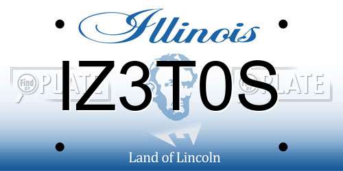 IZ3T0S Illinois License Plate