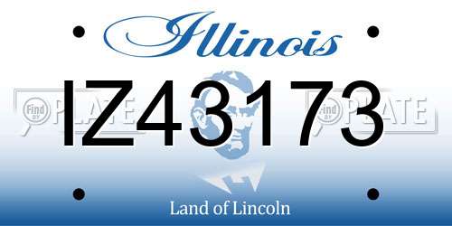 IZ43173 Illinois License Plate