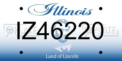 IZ46220 Illinois License Plate