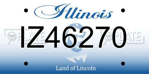 IZ46270 Illinois License Plate