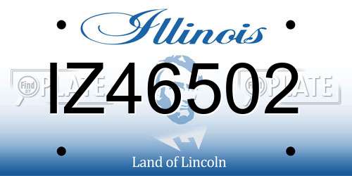 IZ46502 Illinois License Plate