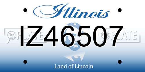 IZ46507 Illinois License Plate