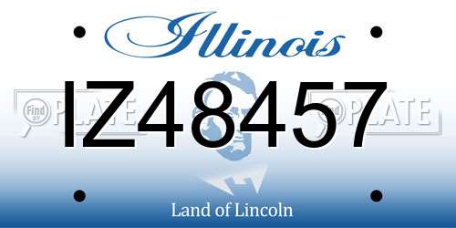 IZ48457 Illinois License Plate