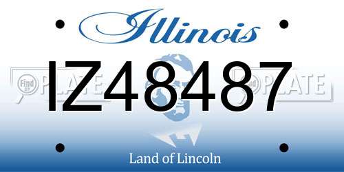 IZ48487 Illinois License Plate