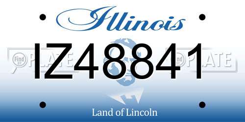 IZ48841 Illinois License Plate