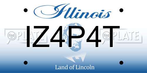 IZ4P4T Illinois License Plate