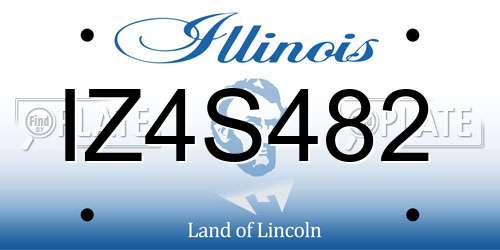 IZ4S482 Illinois License Plate