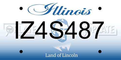 IZ4S487 Illinois License Plate