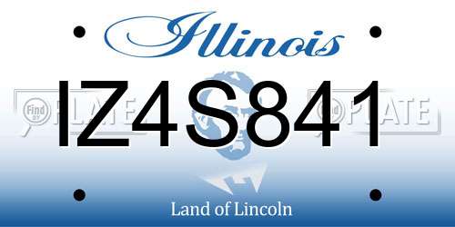 IZ4S841 Illinois License Plate