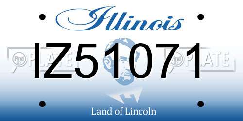 IZ51071 Illinois License Plate