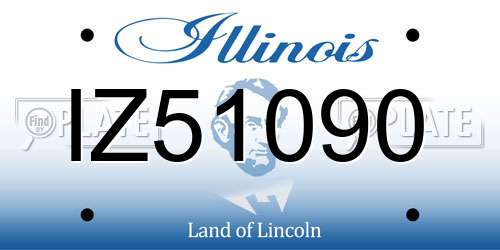 IZ51090 Illinois License Plate