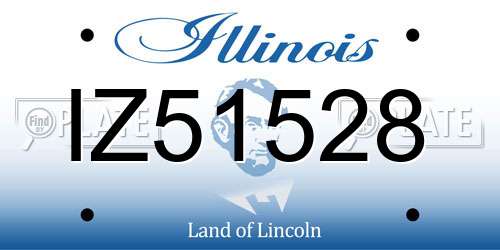 IZ51528 Illinois License Plate