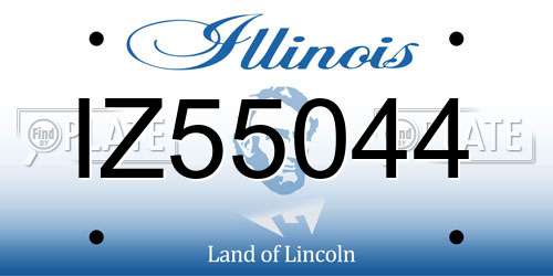 IZ55044 Illinois License Plate