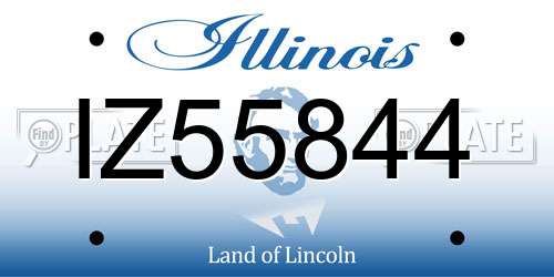 IZ55844 Illinois License Plate