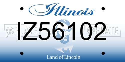 IZ56102 Illinois License Plate