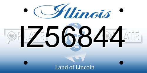 IZ56844 Illinois License Plate