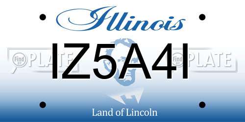 IZ5A4I Illinois License Plate