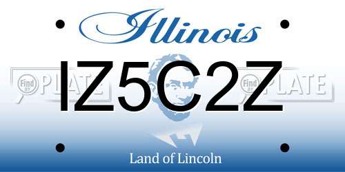 IZ5C2Z Illinois License Plate