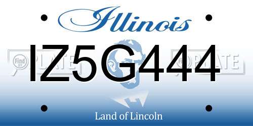 IZ5G444 Illinois License Plate