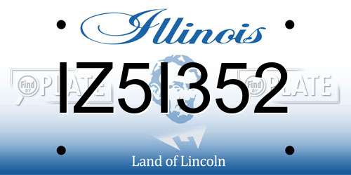 IZ5I352 Illinois License Plate