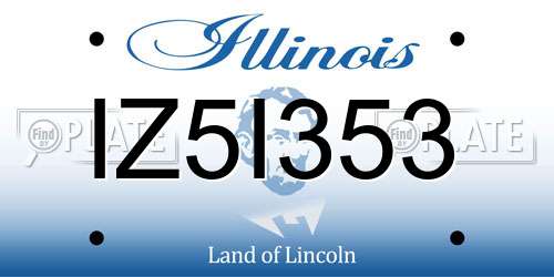 IZ5I353 Illinois License Plate
