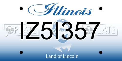 IZ5I357 Illinois License Plate