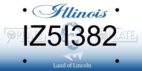 IZ5I382 Illinois License Plate