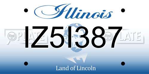 IZ5I387 Illinois License Plate