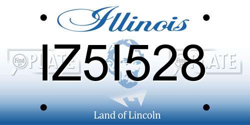 IZ5I528 Illinois License Plate
