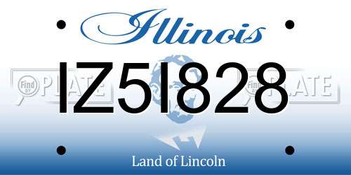IZ5I828 Illinois License Plate
