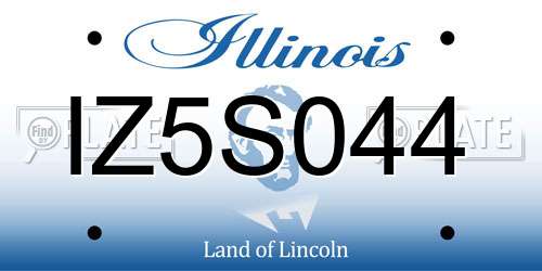 IZ5S044 Illinois License Plate