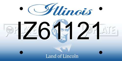 IZ61121 Illinois License Plate