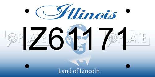 IZ61171 Illinois License Plate