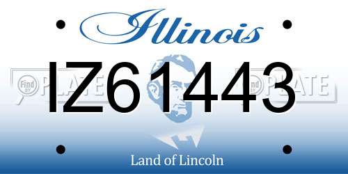 IZ61443 Illinois License Plate
