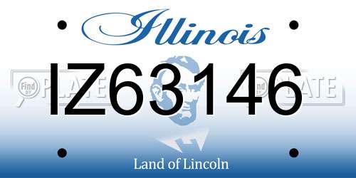 IZ63146 Illinois License Plate