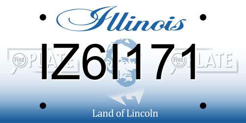 IZ6I171 Illinois License Plate
