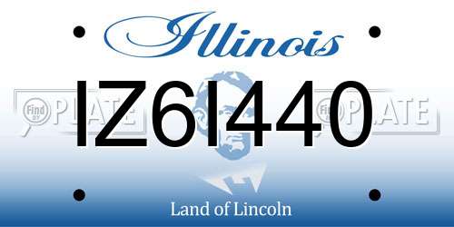 IZ6I440 Illinois License Plate