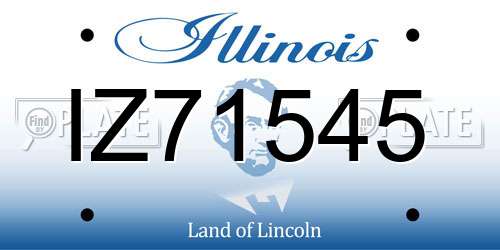 IZ71545 Illinois License Plate
