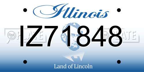 IZ71848 Illinois License Plate
