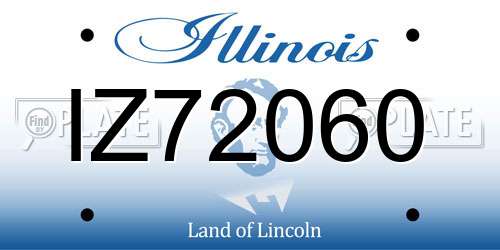IZ72060 Illinois License Plate