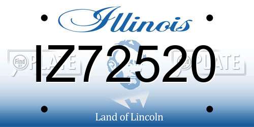 IZ72520 Illinois License Plate