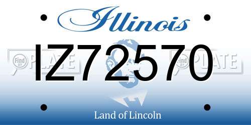 IZ72570 Illinois License Plate