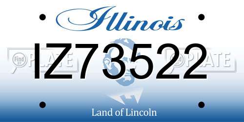 IZ73522 Illinois License Plate