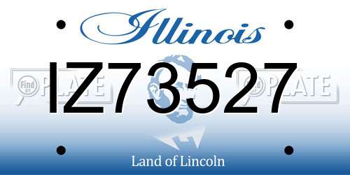 IZ73527 Illinois License Plate