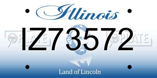 IZ73572 Illinois License Plate